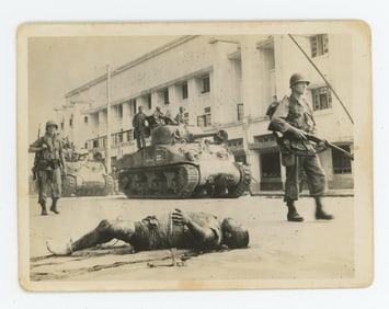 WW2 US Army Tanks In Manilla Philippines Photo