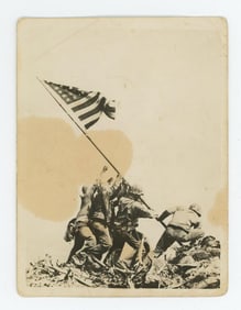 WW2 Battle of Iwo Jima Raising The Flag Photo