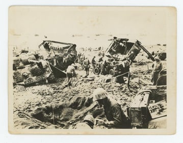 WW2 Iwo Jima Invasion Beach Photo