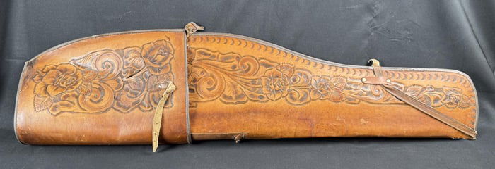 Tooled Leather Leg Of Lamb Shotgun Scabbard