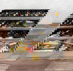 Vintage Fishing Tackle Box and Contents