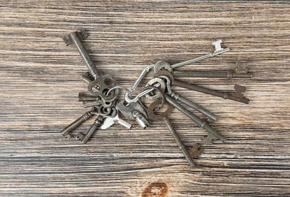 Collection of Antique Skeleton Keys