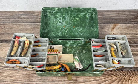 Vintage Tackle Box Full of Fishing Lures