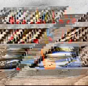 Grip Loc Fishing Tackle Box & Contents