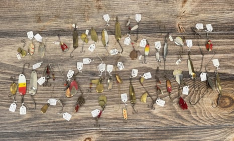Collection Of Antique Fishing Spoons Lures