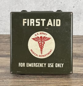 Vietnam War US Army First Aid Kit Metal Box