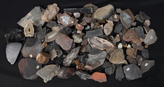 Collection Of Lapidary Material Mineral Slabs