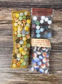 Vintage Bags Of Marbles