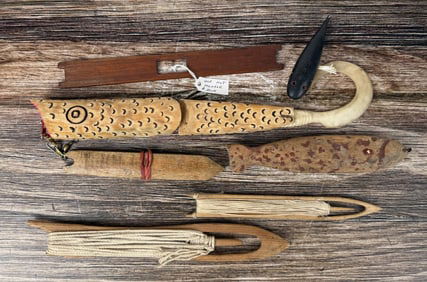 Collection Of Antique Fishing Items