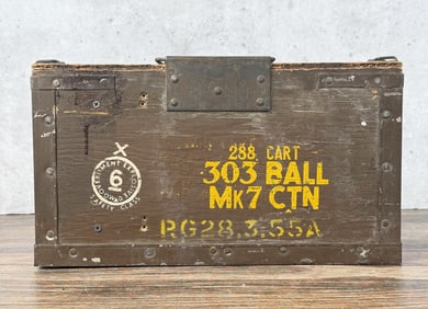 Enfield Mk7 .303 British Wood Ammo Can