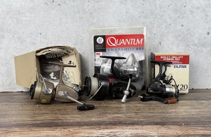 Group Of Spin Cast Fishing Reels