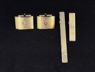Anson 12k Gold Filled Tie Bar Cufflinks