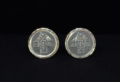 Taxco Mexico Sterling Silver Doctor Cufflinks