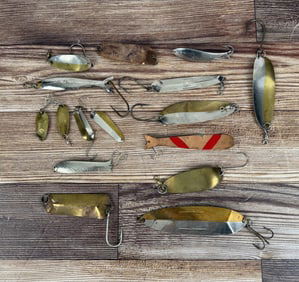 Collection of Fishing Lures Spoons