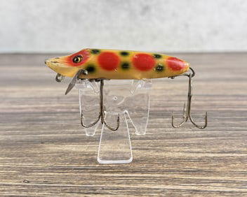 Heddon Vamp Wood Glass Eye Fishing Lure