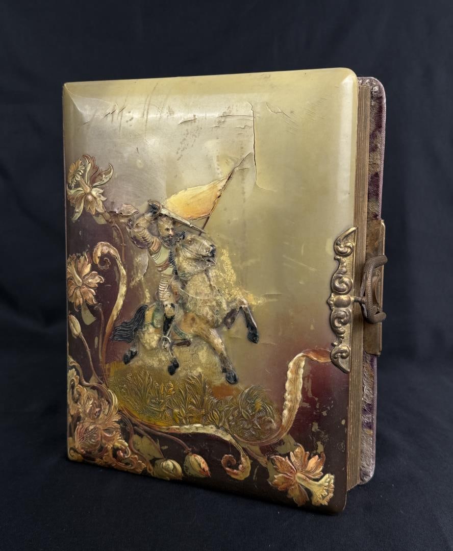 Victorian Cabinet Card Photo Album: 10 1/2" by 8 7/8" by 2 3/4". Album only, no photos.