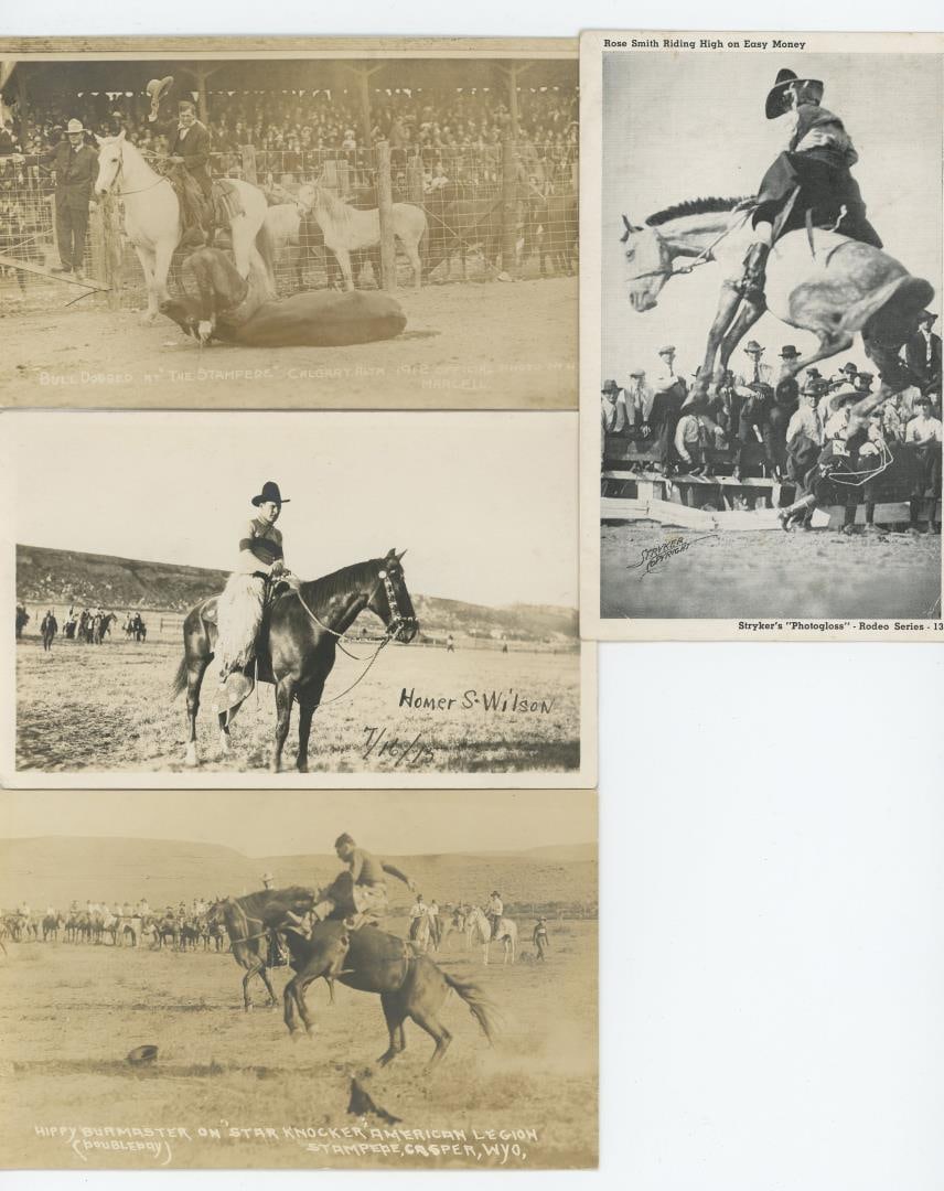 Collection of Round Up Cowboy RPPC Postcards: Nice grouping.
