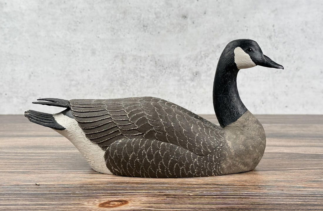 Carved Wood Goose Decoy (1 of 7)