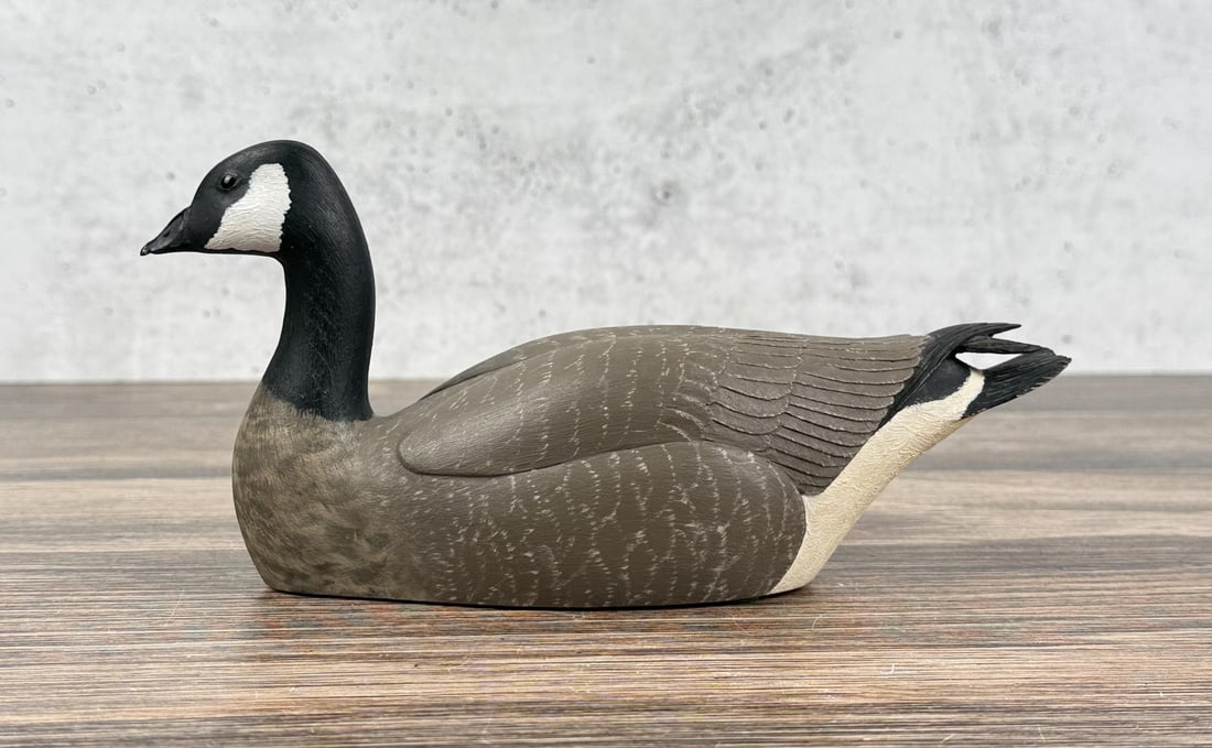 Carved Wood Goose Decoy (1 of 7)