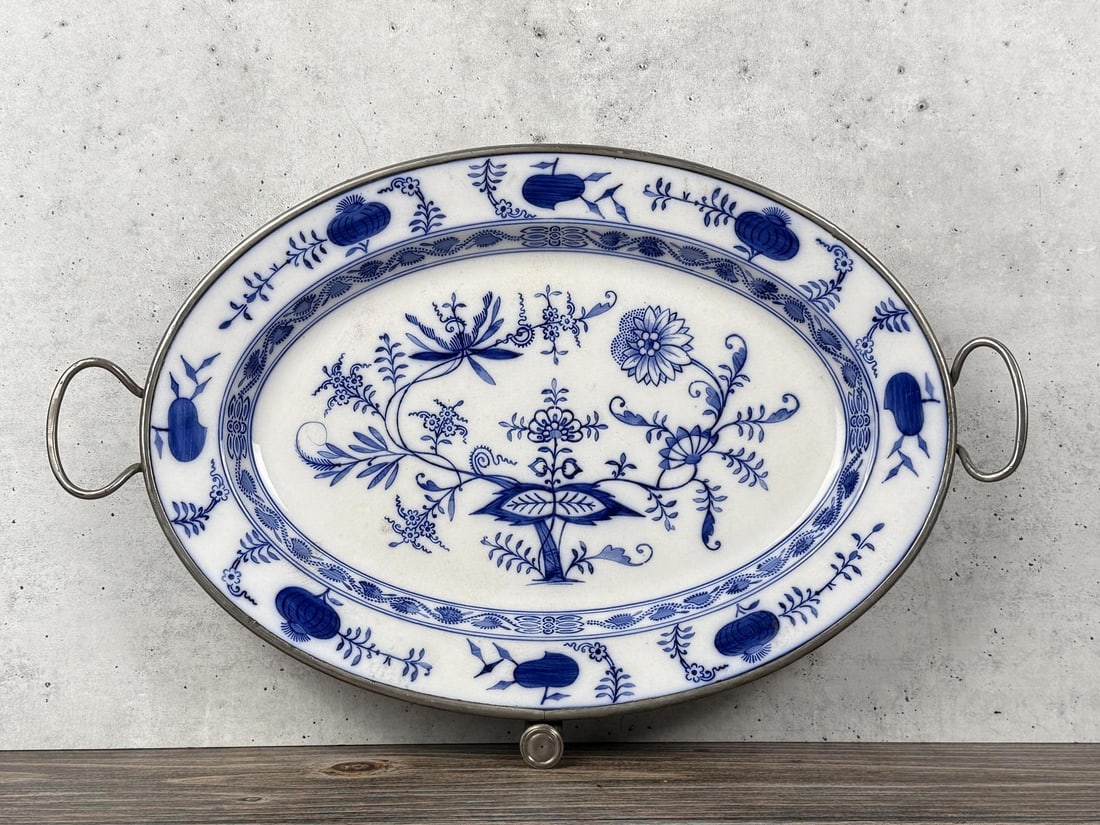 Colonial Meissen Blue Onion Warming Plate (1 of 6)