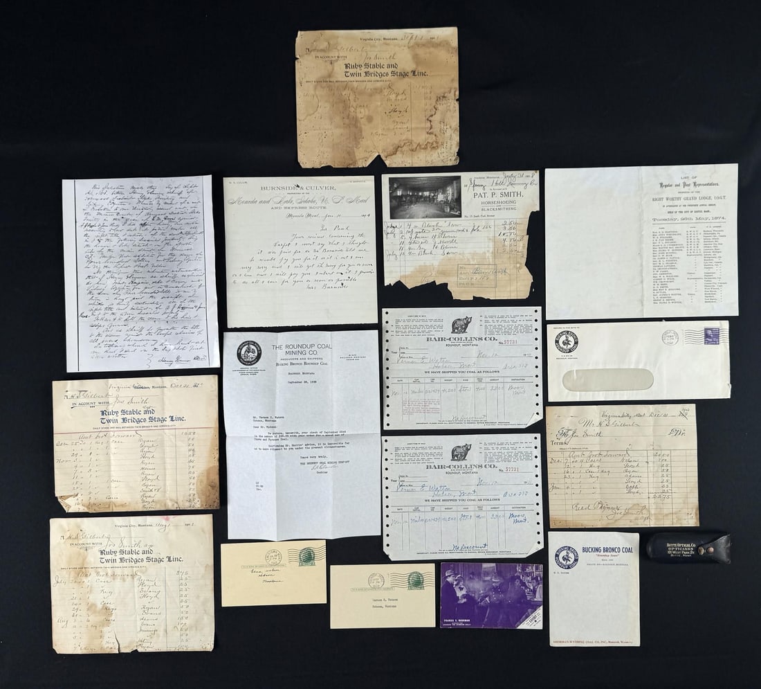 Antique Montana Paper Ephemera: Nice grouping.