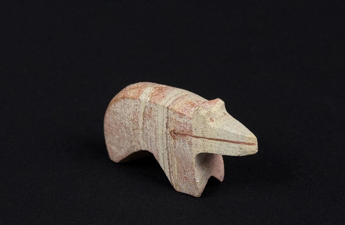 Zuni Carved Alabaster Heartline Bear Fetish (1 of 4)