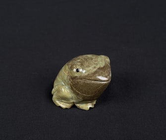 Zuni Carved Cute Chubby Frog Fetish