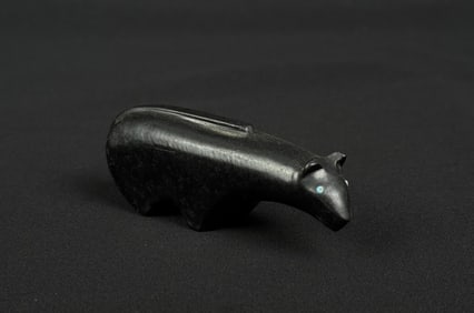 Roy Davis Zuni Carved Jet Mountain Lion Fetish