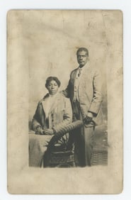 African American Black Couple RPPC Postcard