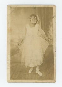 African American Black Ballerina RPPC Postcard