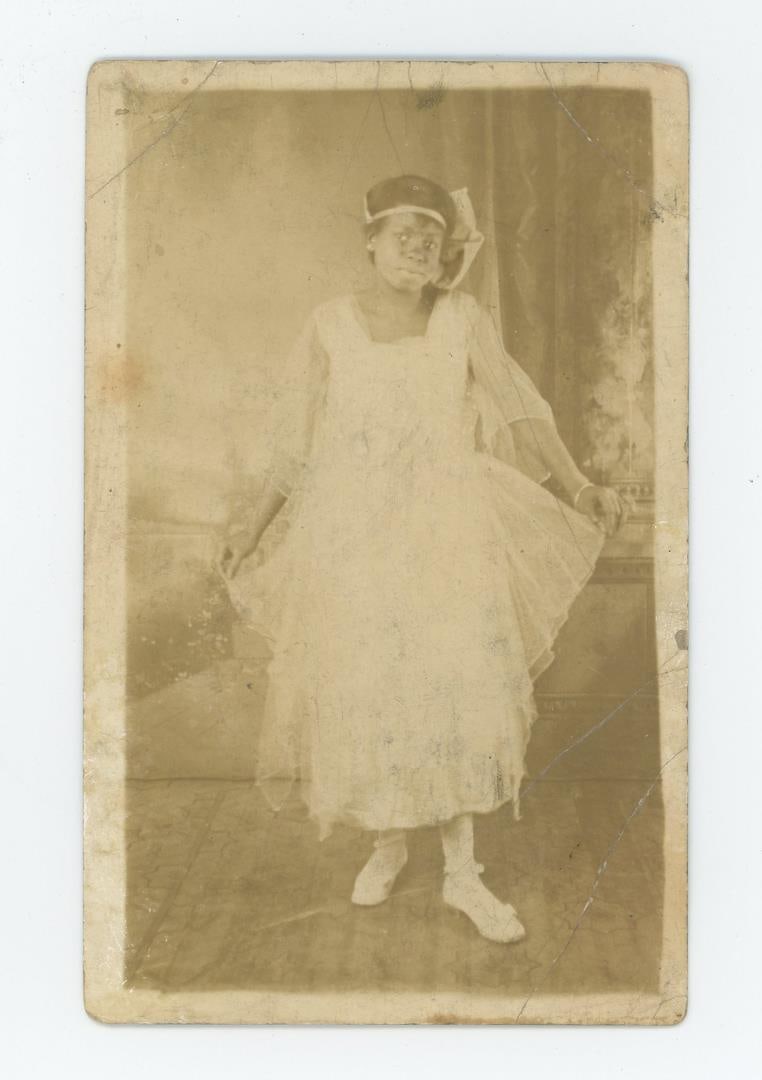African American Black Ballerina RPPC Postcard: Unidentified.