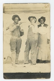 African American Frontier Hold Up RPPC Postcard