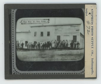 Hotel De Mineral Butte Montana Lantern Slide