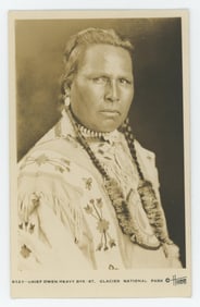 Chief Owen Heavy Breast Indian RPPC Postcard