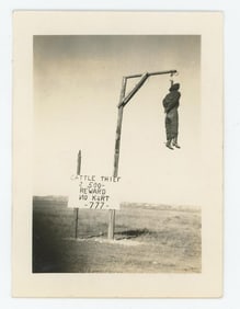 Vigilantes of Montana Hung Cattle Thief Photo