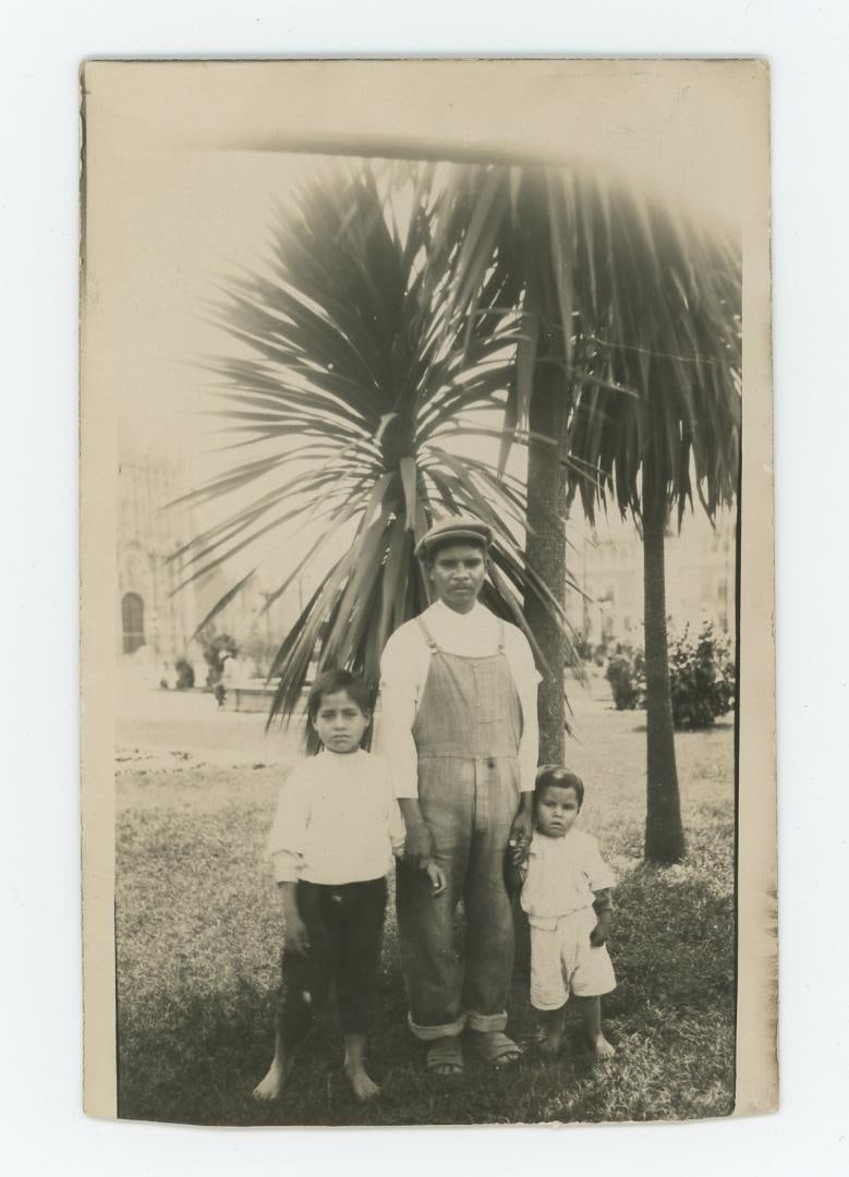 Cuban Family RPPC Postcard: Unusual image.