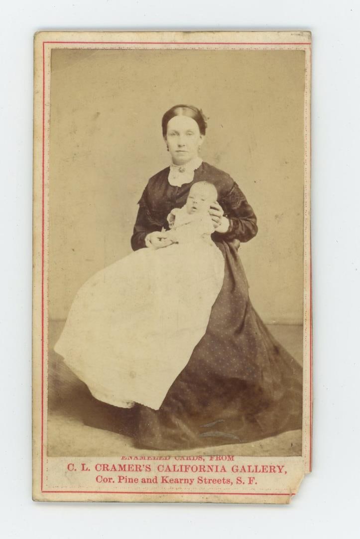 C.L. Cramer California Gallery CDV Photo: San Francisco. Baby almost appears deceased.