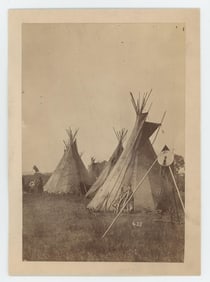 W.S. Soule Yellowstone River Indian Camp Photo