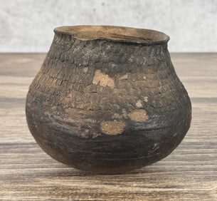 Ancient Salado Indian Corrugated Bowl Pot Jar