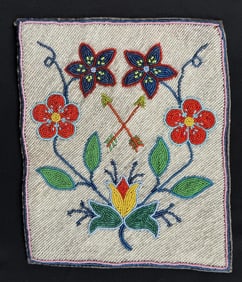 Plateau Native American Indian Beaded Bag Face