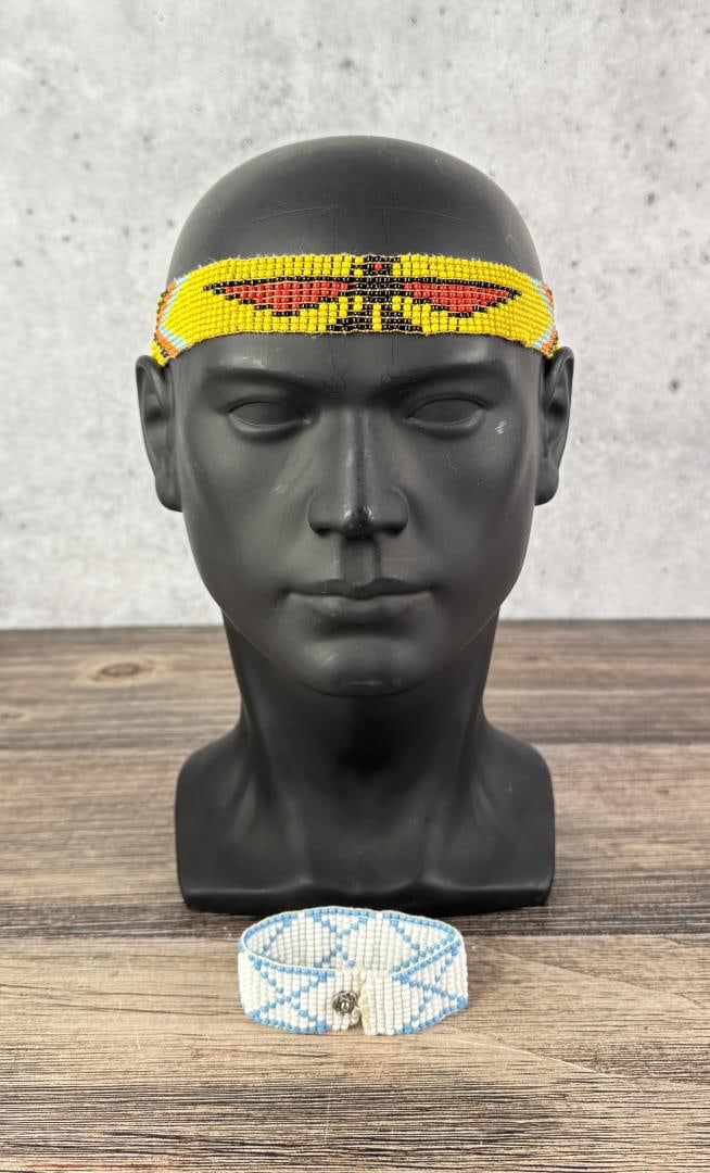 Native American Indian Beaded Head Band (1 of 5)