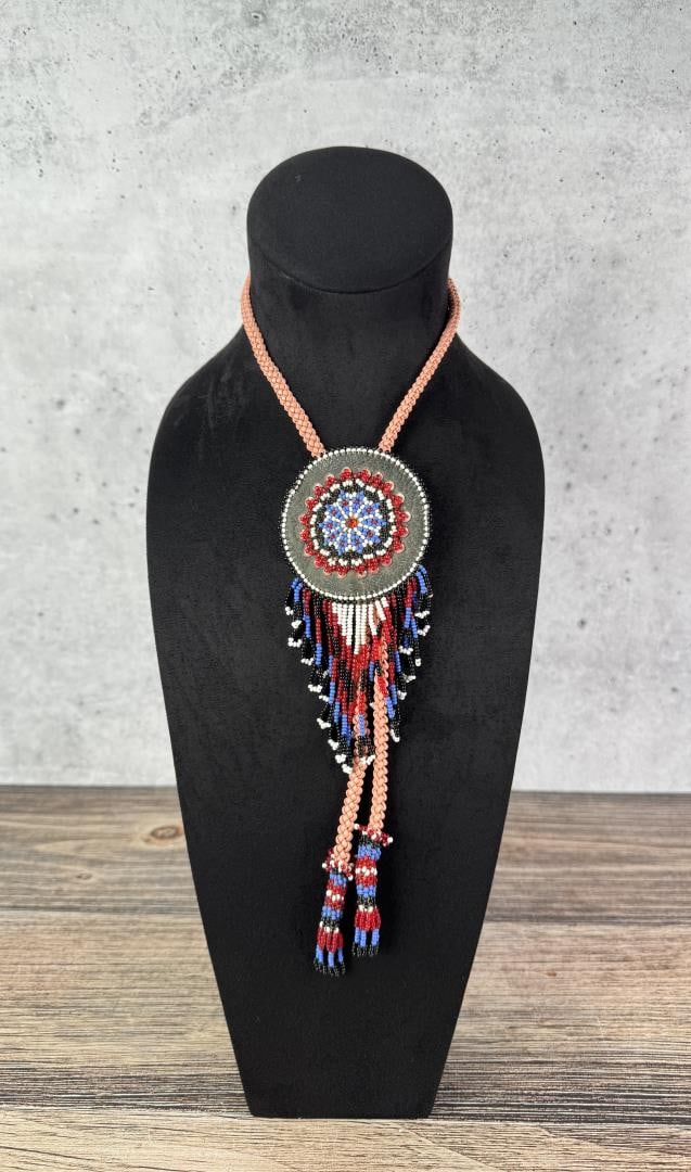 Apache Native American Indian Beaded Bolo Tie (1 of 4)