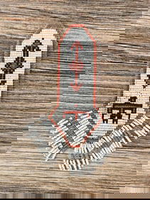 Native American Indian Loom Beaded Panel