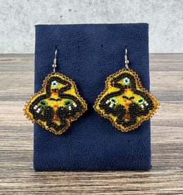 Haida Northwest Coast Indian Beaded Earrings