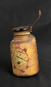 Native American Indian Rawhide Wrapped Bottle