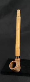 Clay Native American Indian Peace Pipe