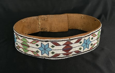 Pima Native American Indian Beaded Belt