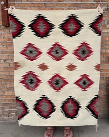Navajo Indian Ganado Saddle Blanket Rug