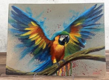 Jeshua de Los Angeles Murillo Macaw Oil Painting