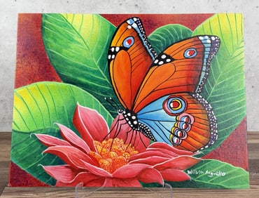 Wilson Arguello Butterfly Oil Painting